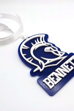 Blue Acrylic Spartan Head Custom Ornament