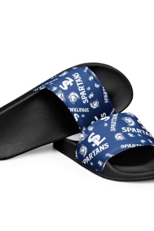 Men’s Blue Pattern Slides