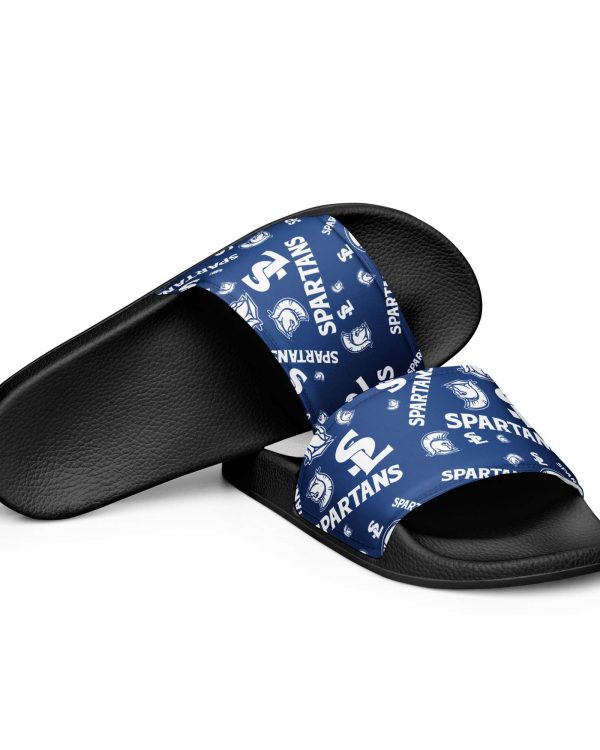 Men’s Blue Pattern Slides