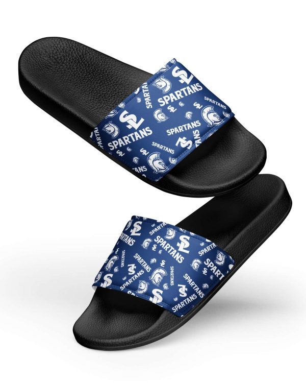 Women’s Blue Pattern Slides