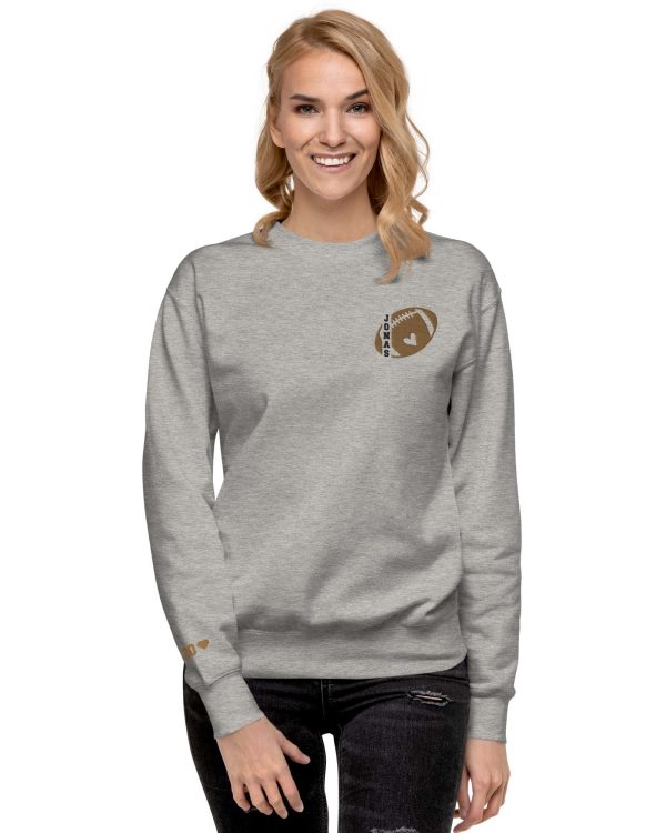 Football Mom Player Embroidered Sweatshirt