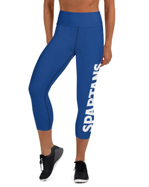 Spartans Blue Yoga Capri Leggings