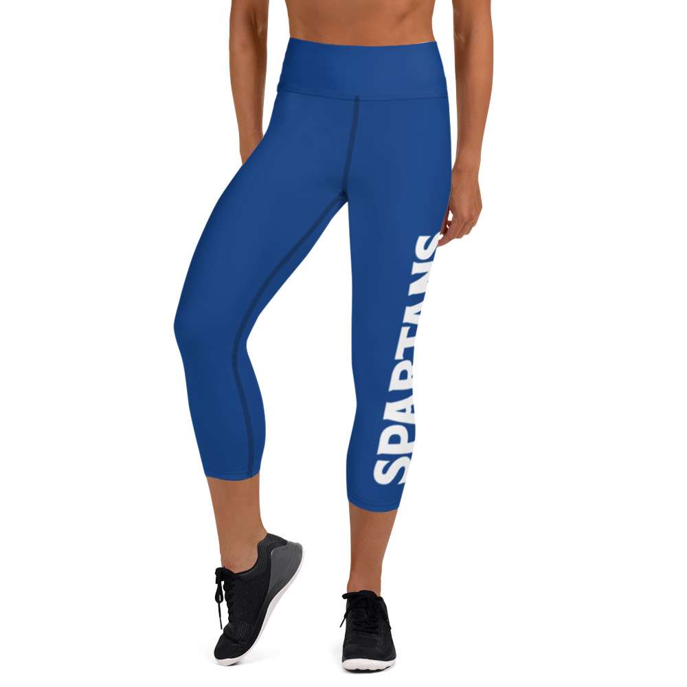 Spartans Blue Yoga Capri Leggings