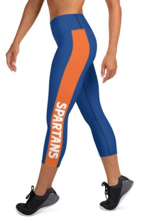 Spartan Color Block Yoga Capri Leggings