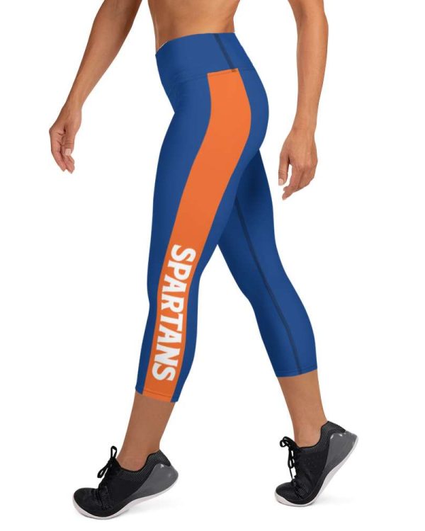 Spartan Color Block Yoga Capri Leggings