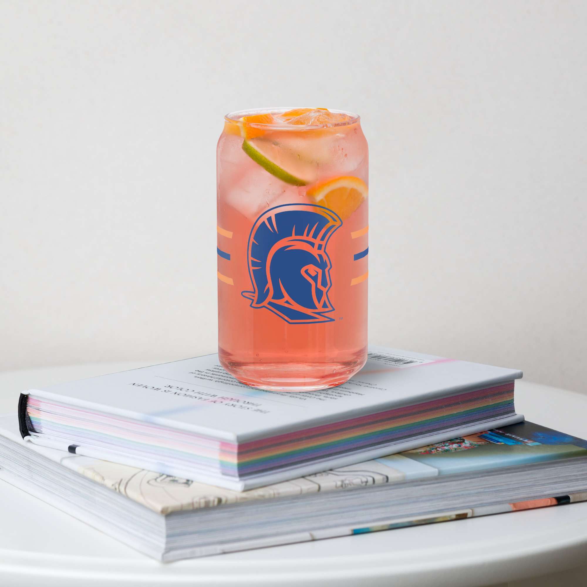 Color Stripe Can-shaped Glass