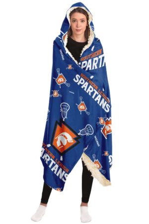 LAX Pattern Sherpa Hooded Blanket