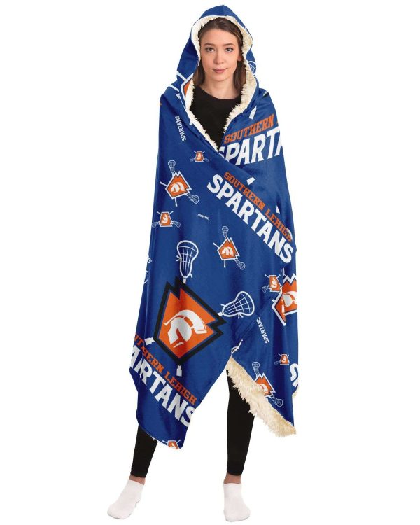 LAX Pattern Sherpa Hooded Blanket