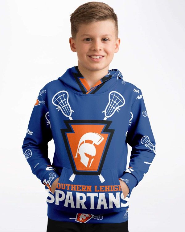 Lacrosse Pattern Youth Hoodie