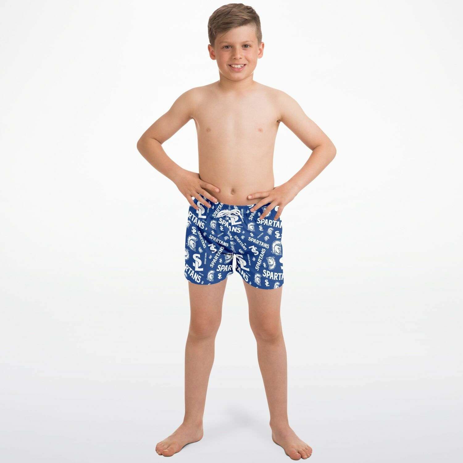 Boys Patterned Swim Trunks