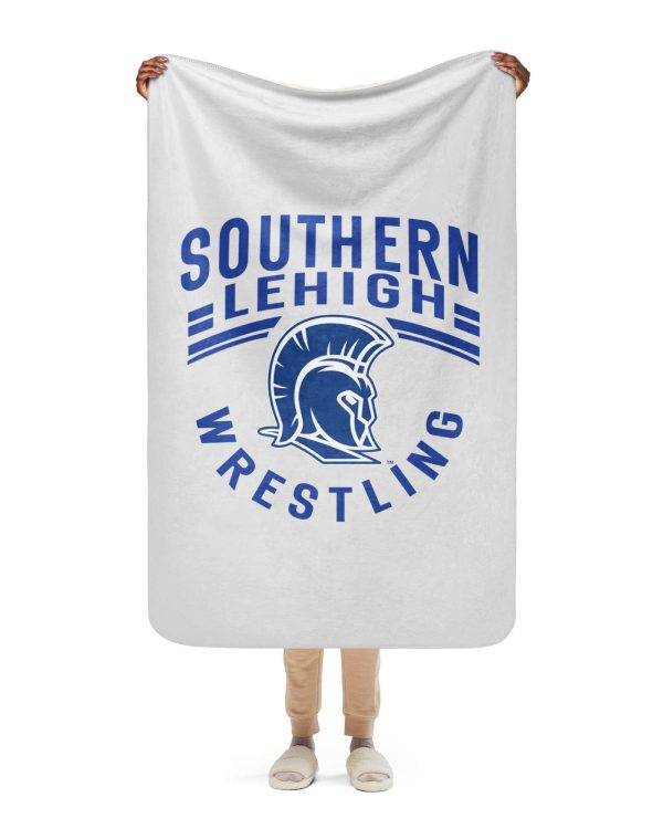 Wrestling Sherpa Blanket, Grey