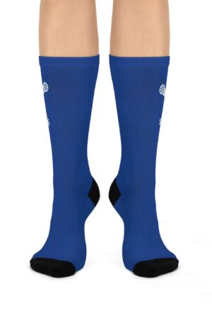 Blue Lacrosse Cushioned Crew Socks