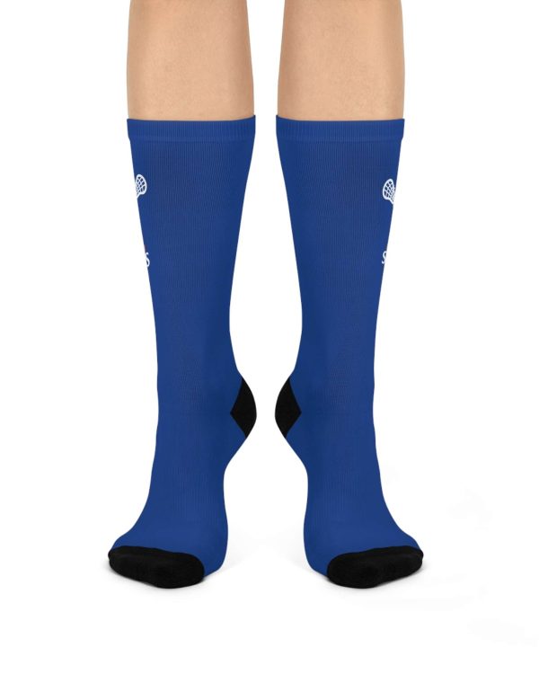 Blue Lacrosse Cushioned Crew Socks