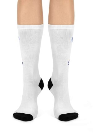 White Lacrosse Cushioned Crew Socks