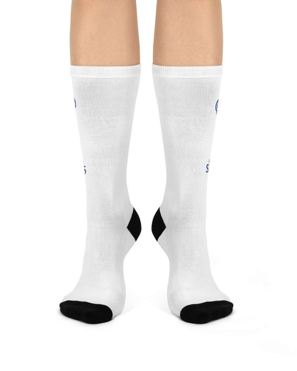 White Lacrosse Cushioned Crew Socks