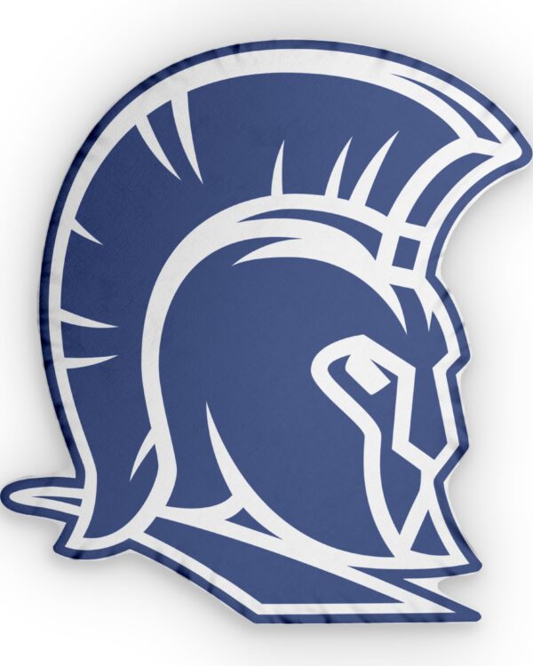 Spartan Helmet Custom Shaped Pillow — Team Mascot Accent Cushion